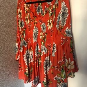 Orange floral top